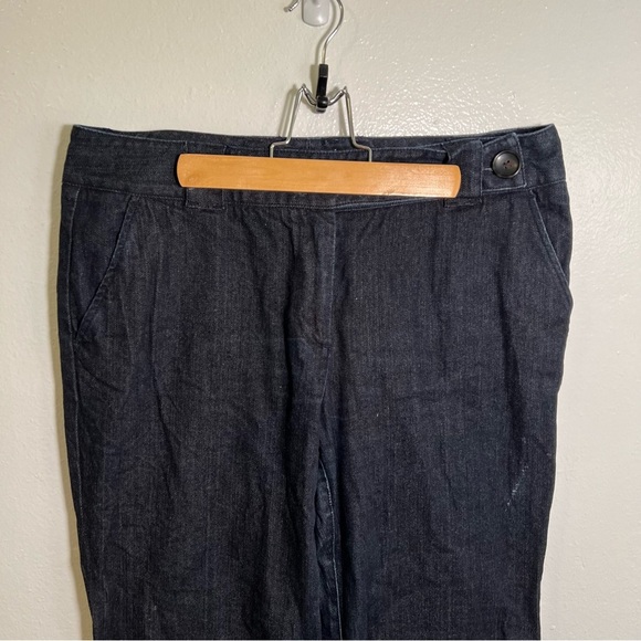 Vintage Talbots Trouser Jeans Dark Wash Wide Leg 12P - Picture 2 of 9